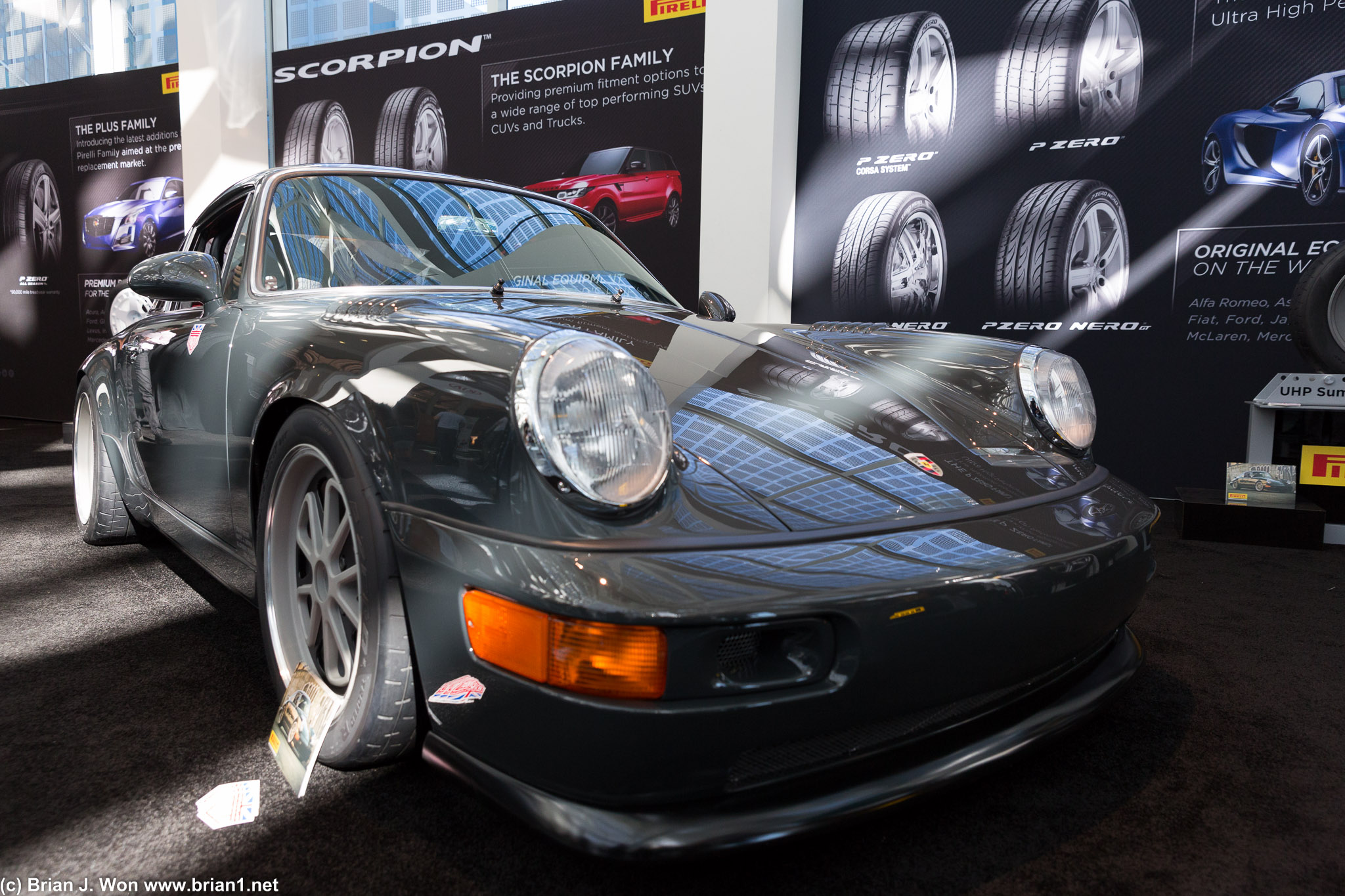 Porsche 911 sponsored by Pirelli.