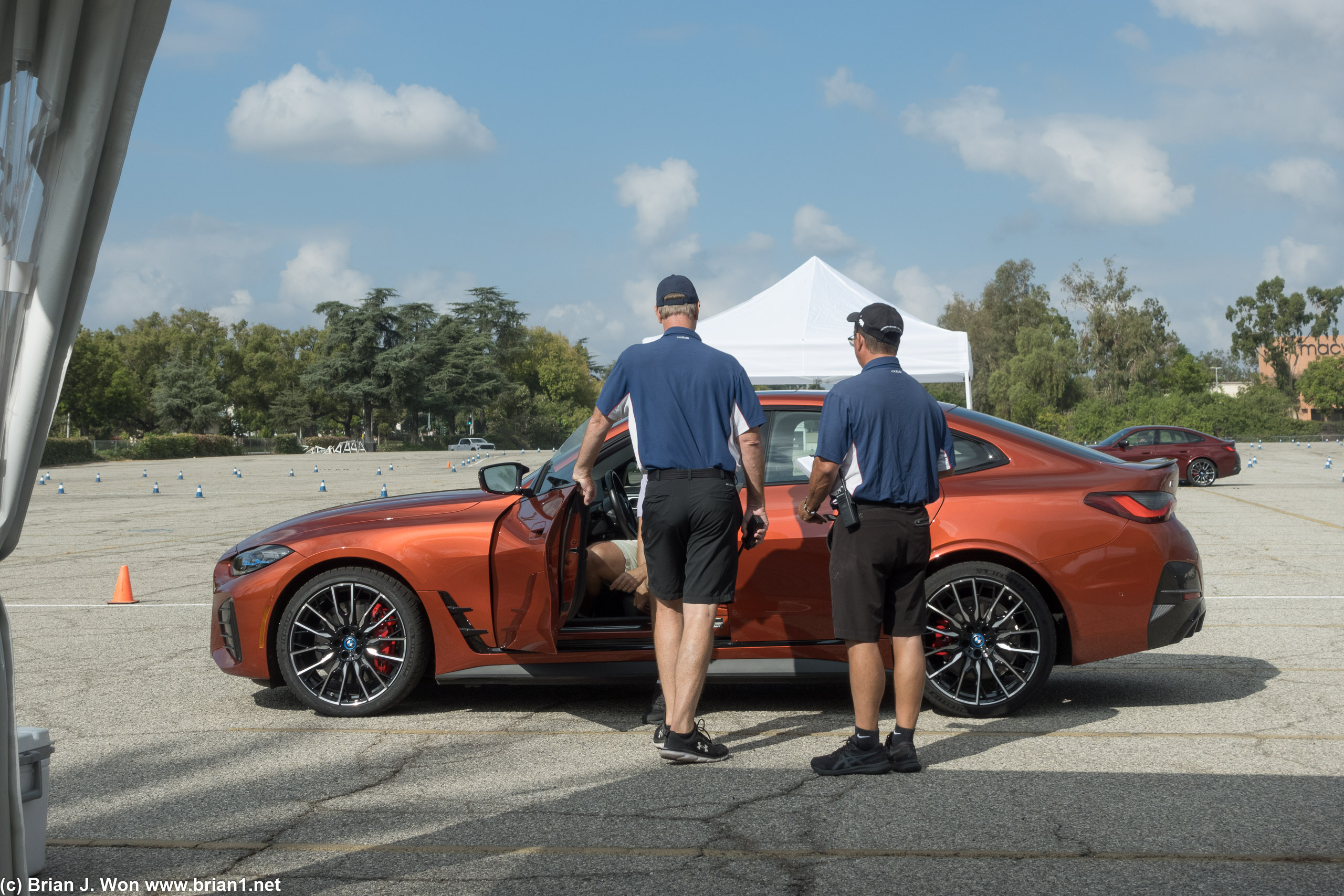 Getting ready to drive BMW i4 M50 on Michelin Pilot Sport 4S.