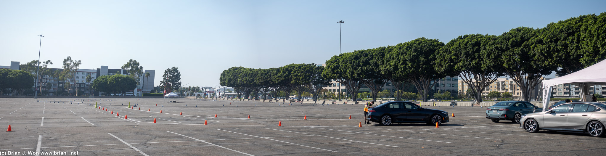 Panoramic view of the autocross track.