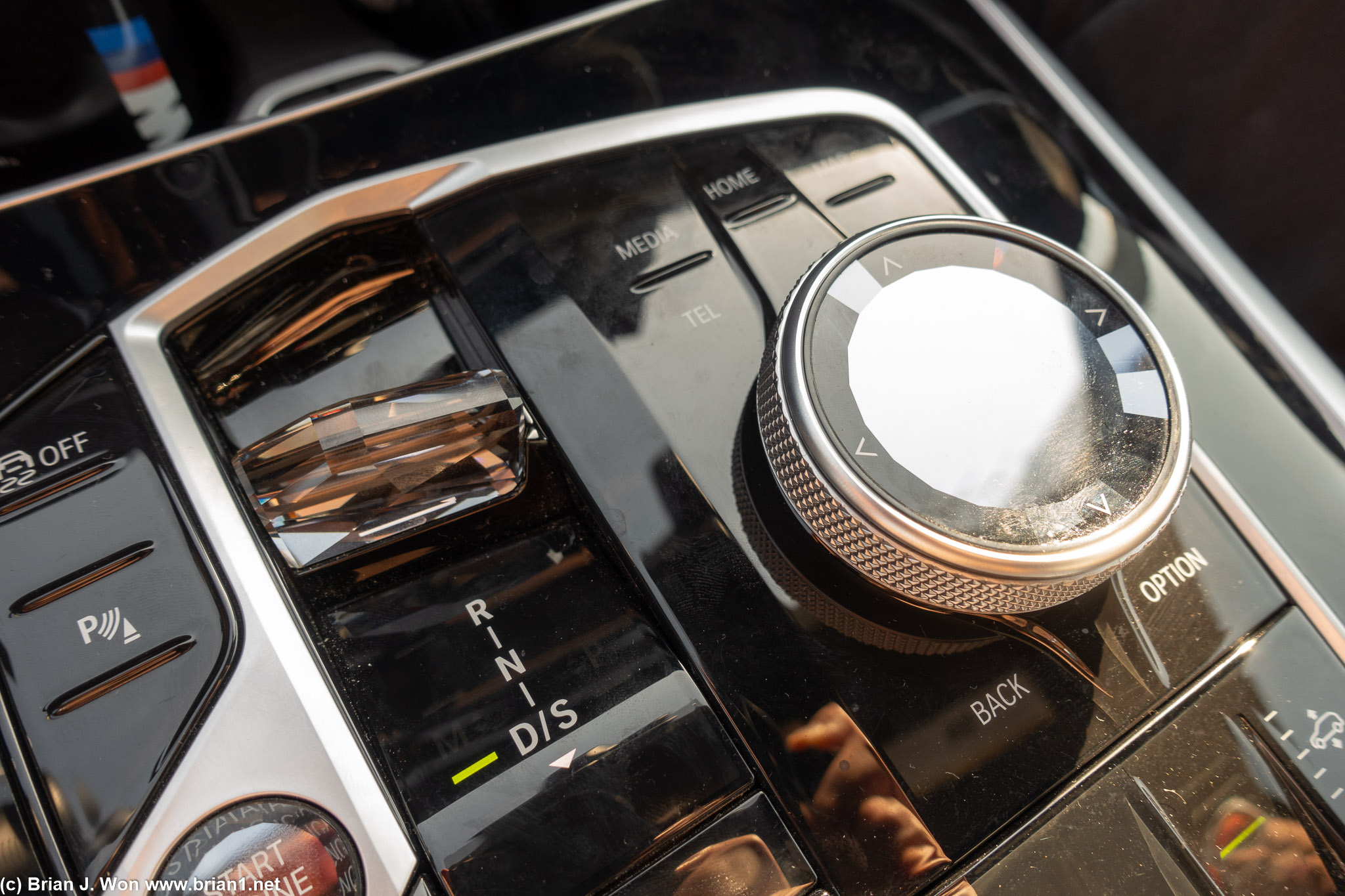 Plastic "crystal" shift knob.