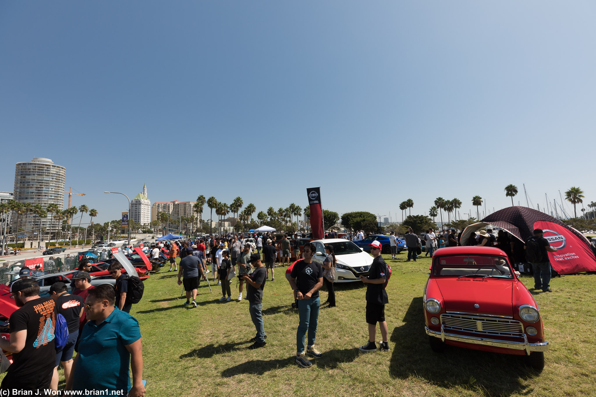 Overview. This is just one end with the Nissans.