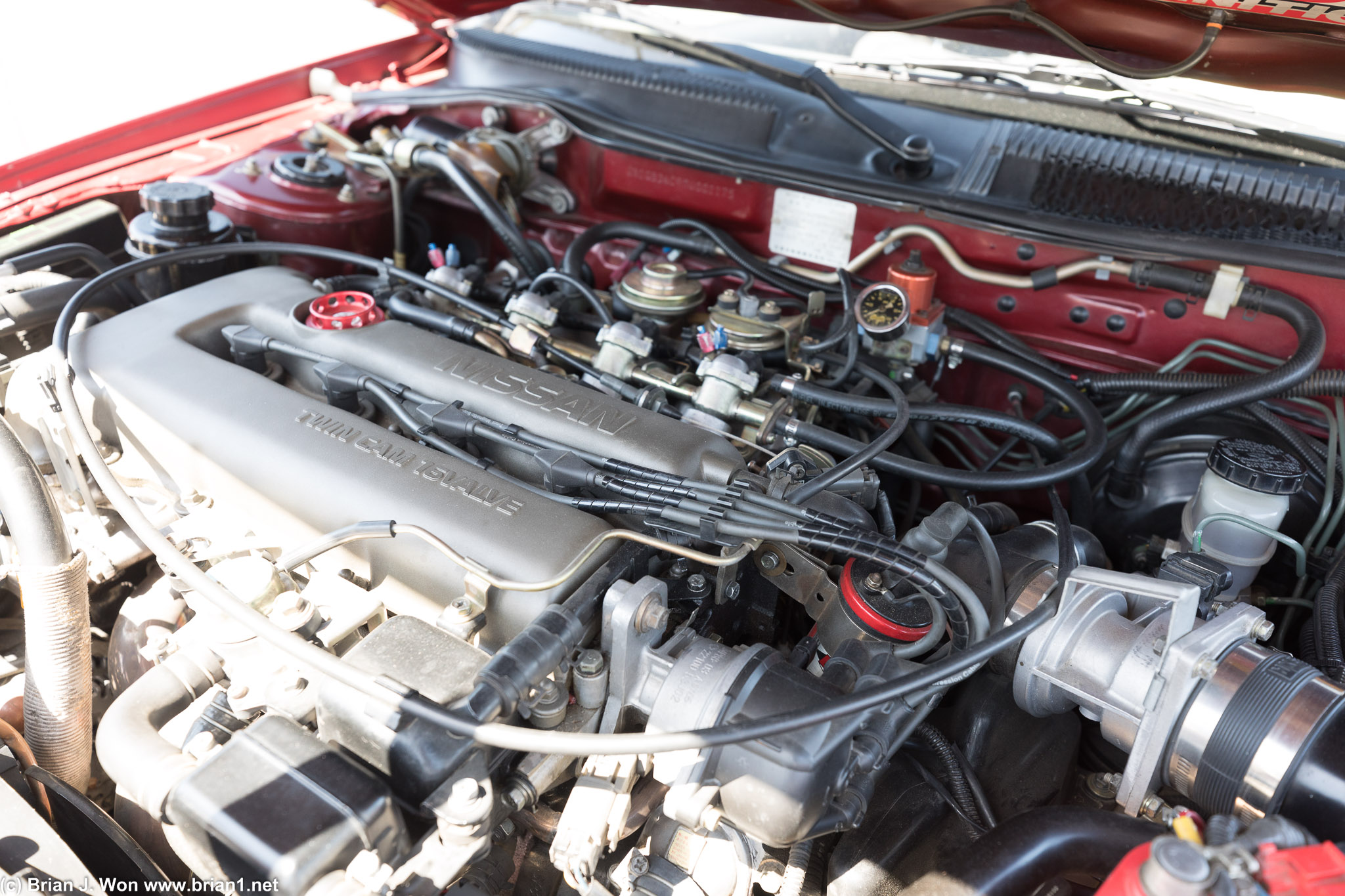 A familiar sight for much of the crowd. Look at the tiny throttle body.