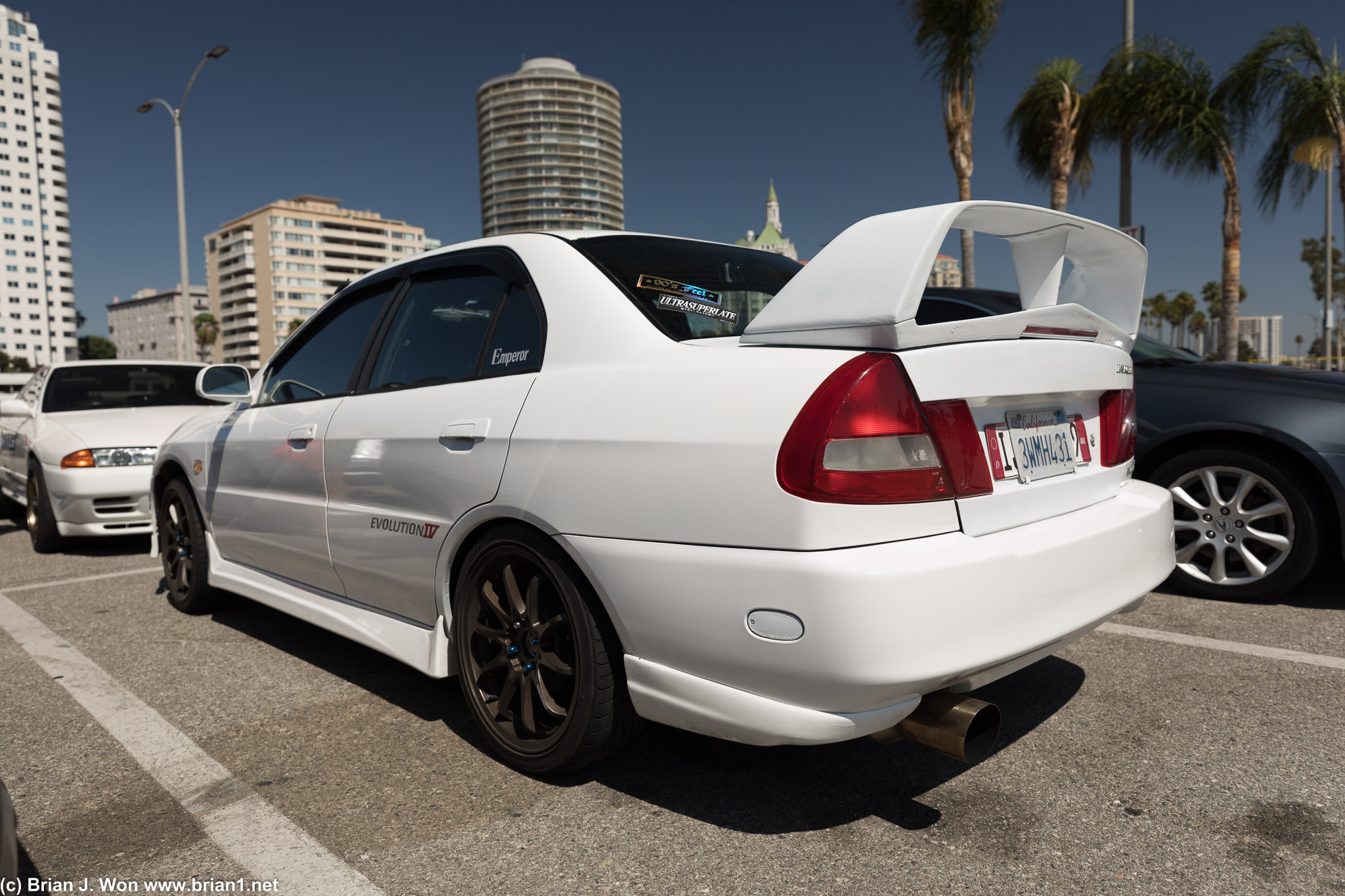 Mitsubishi Lancer Evo VI in the general parking lot.