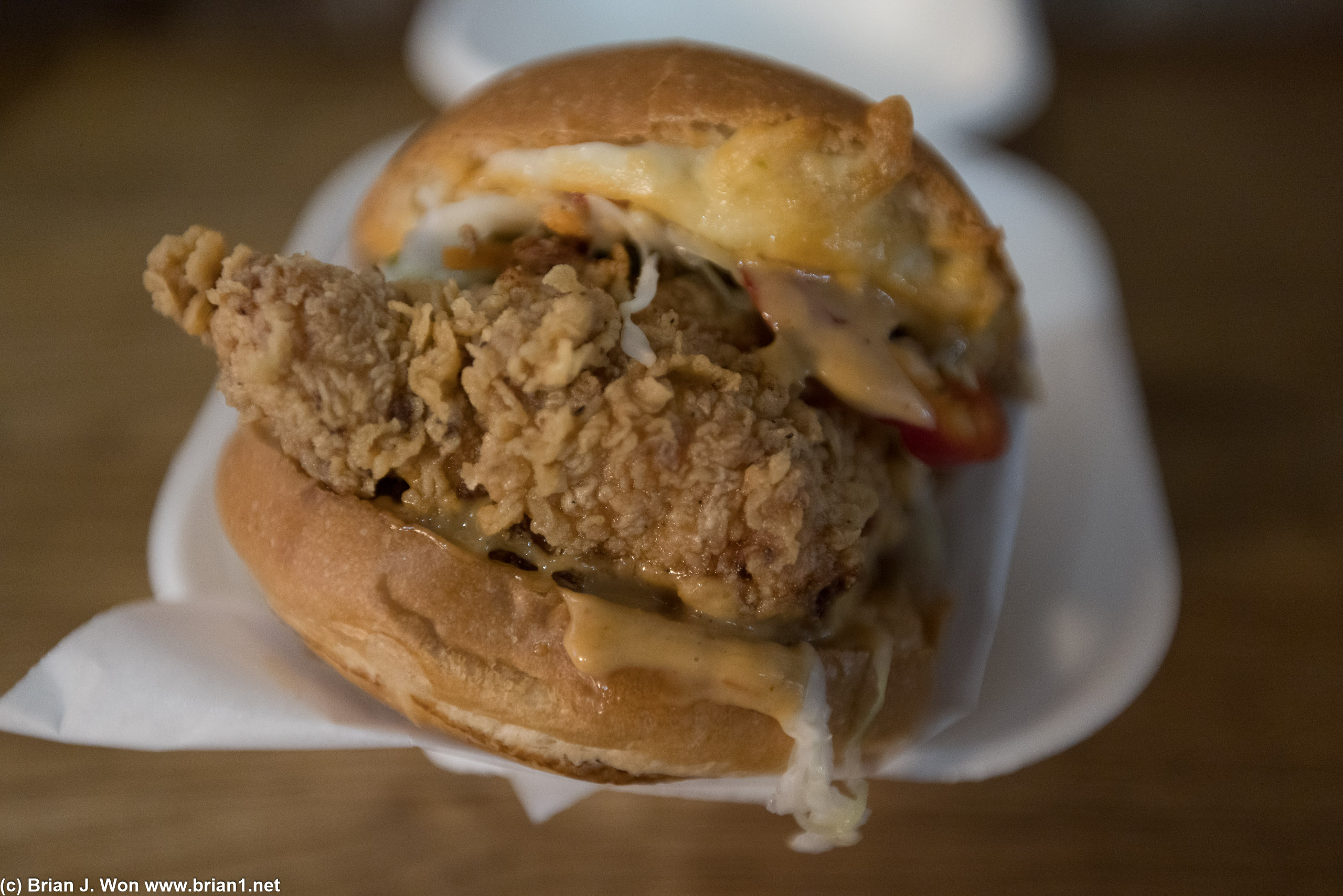 Spicy chicken sandwich wasn't really spicy, but it wasn't bad either.