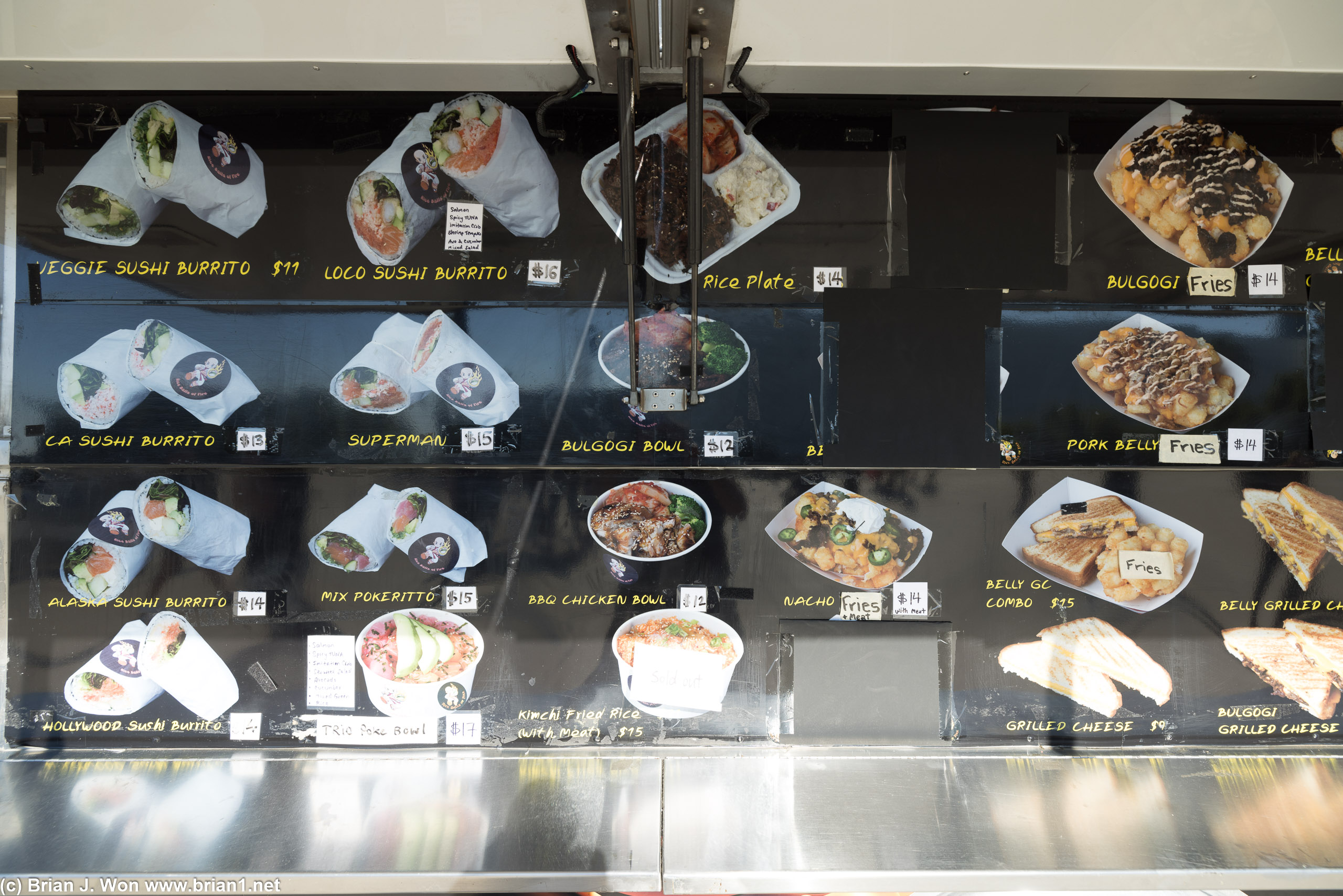 Poke-ritto is better in theory than in reality, seaweed is hard to chew in a burrito.