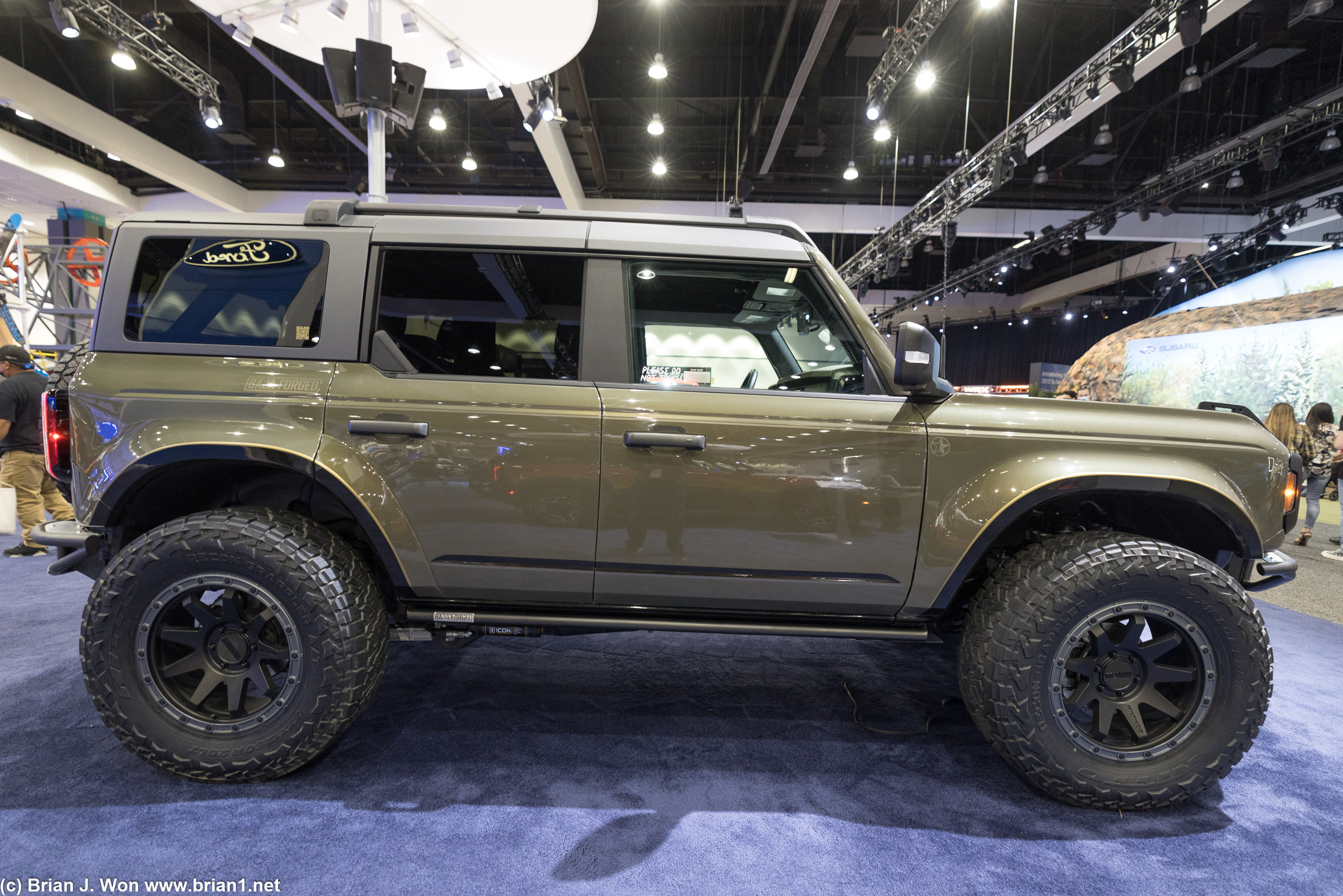 Lots of modified Ford Broncos.