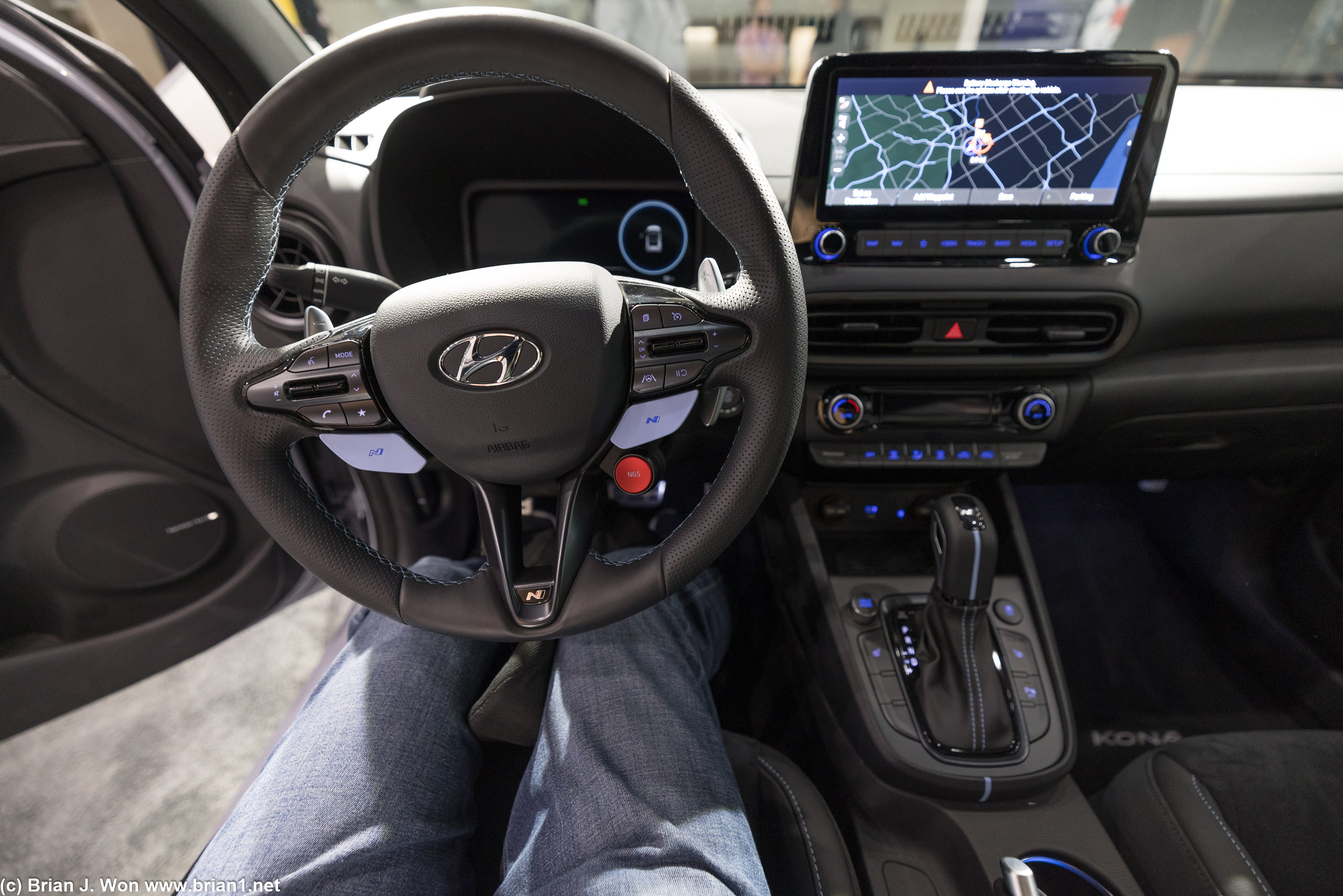 Interior is a sea of plastic.