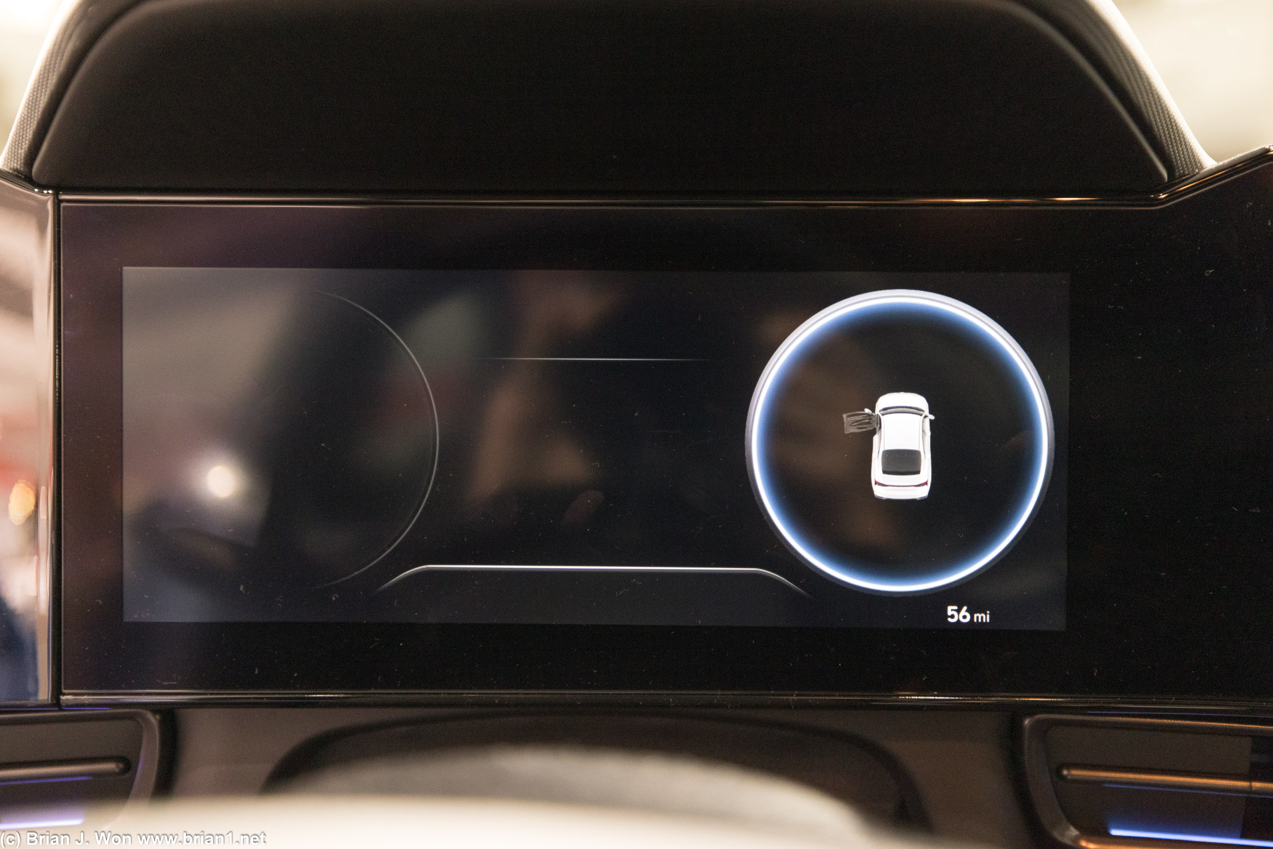 Gauges are just a big empty LCD panel when the car is off.