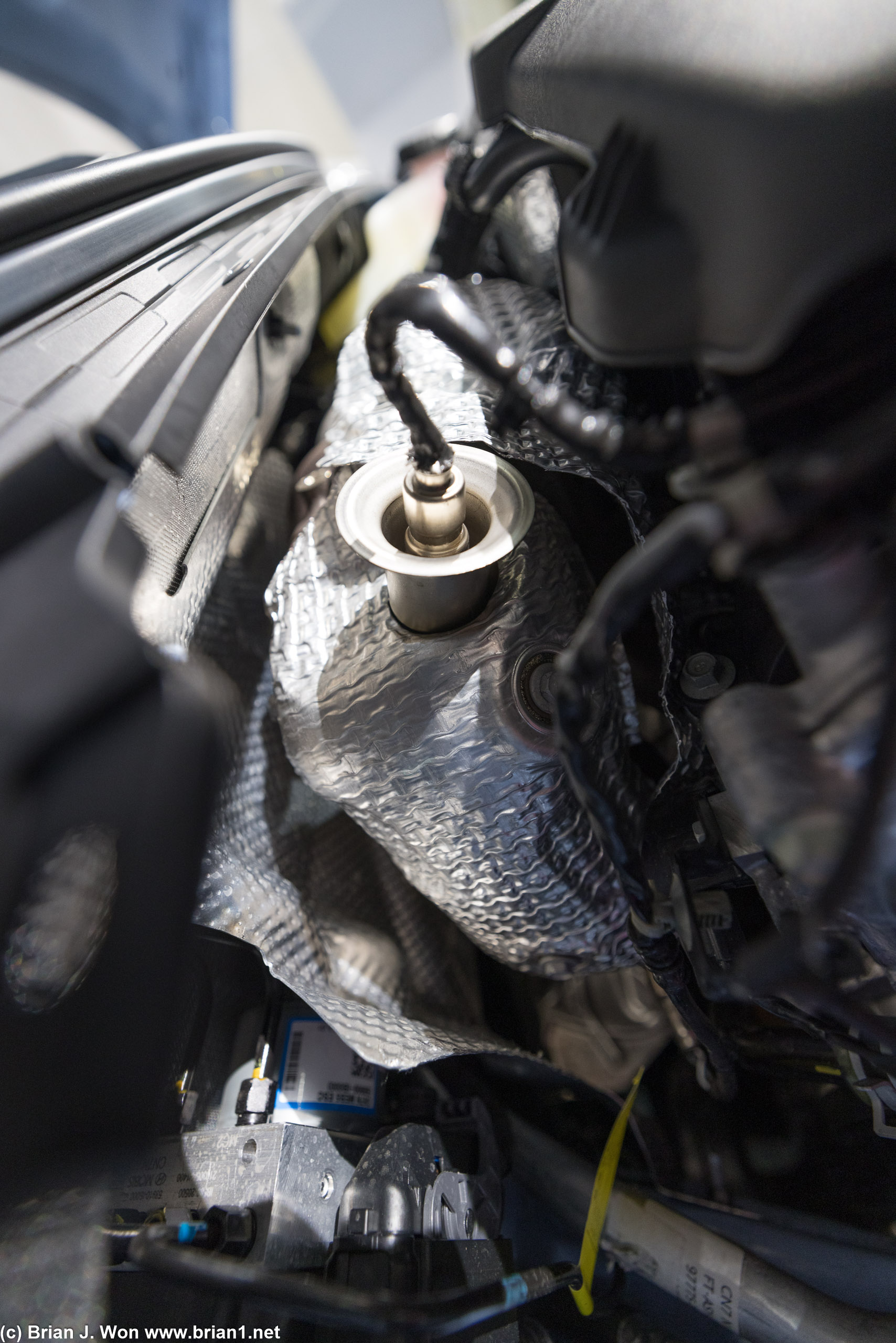 There's a turbo crammed back there somewhere.