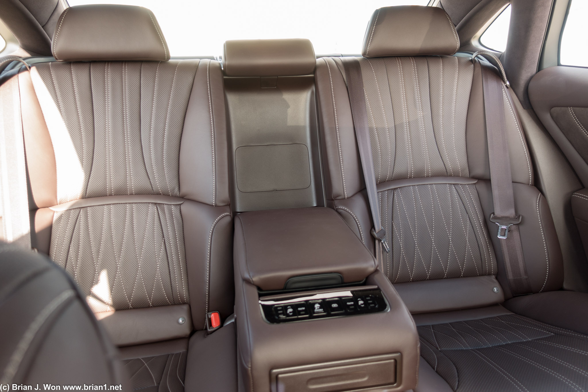 Backseat of the Lexus LS500.