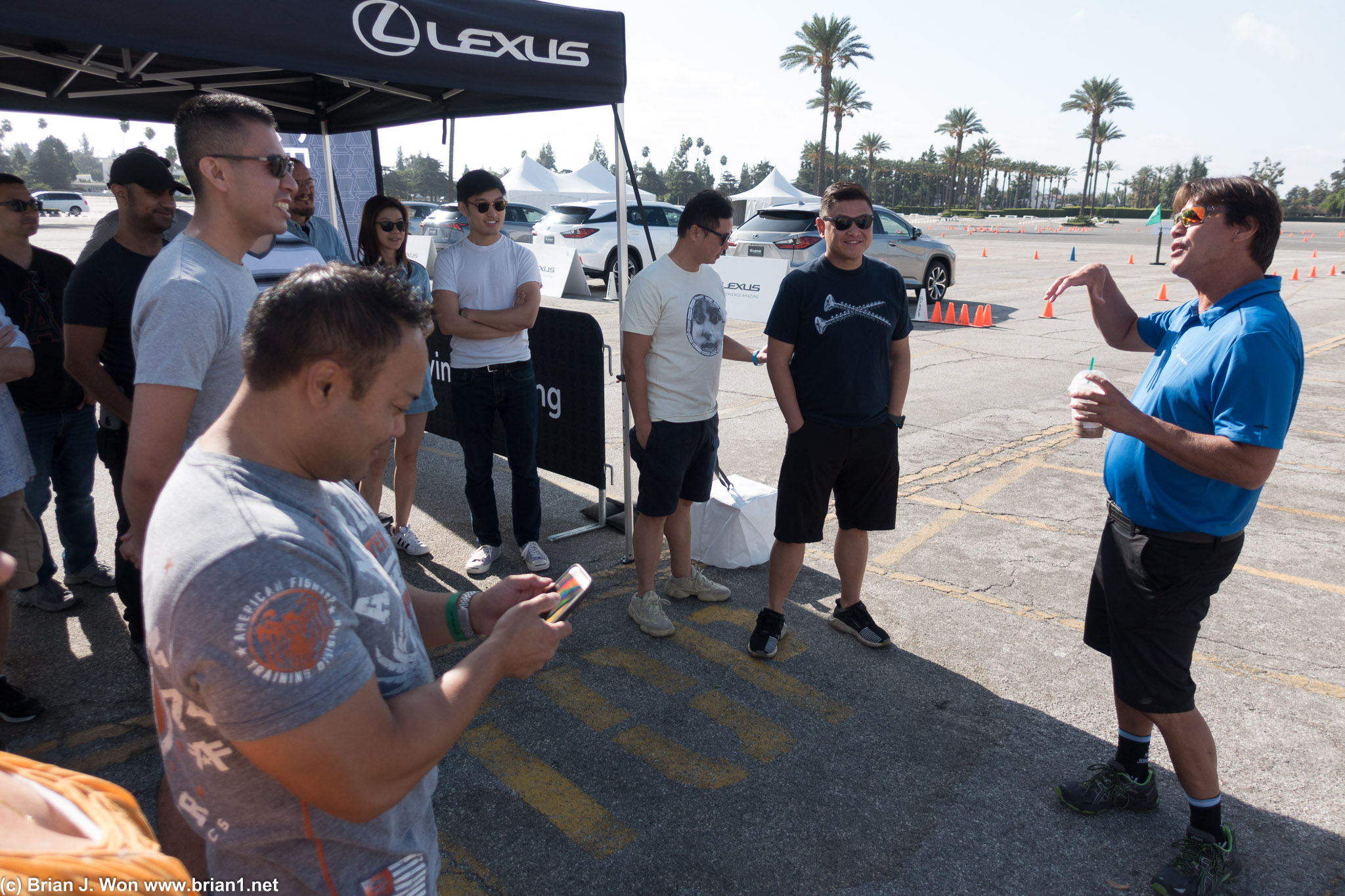 Explaining the autocross. They let you drive unsupervised...