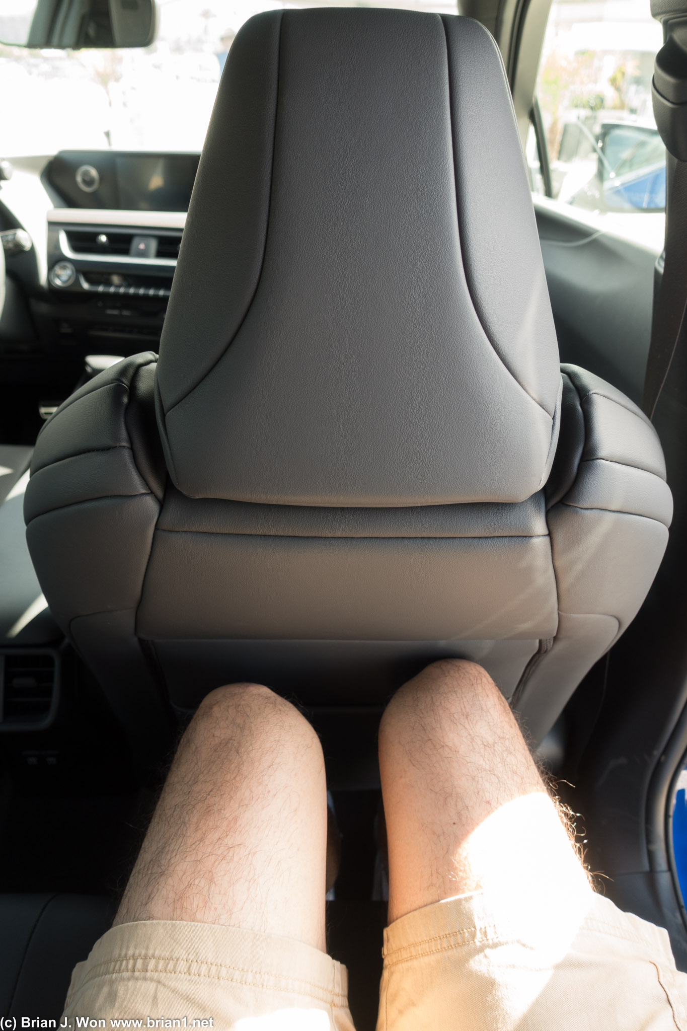 Lexus UX200 backseat is tight.