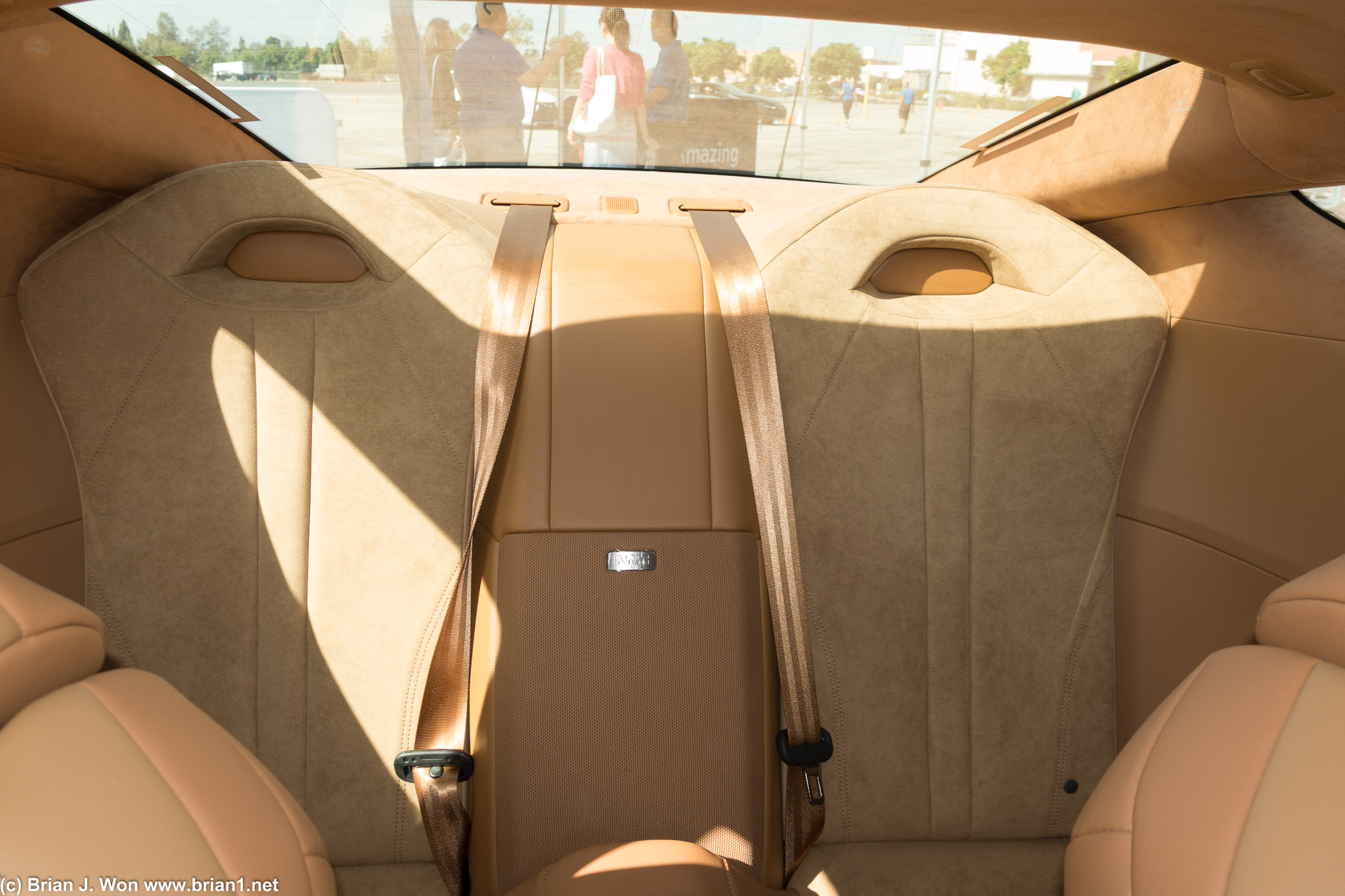 Lexus LC500 backseat. It's essentially a shelf with seatbelts.