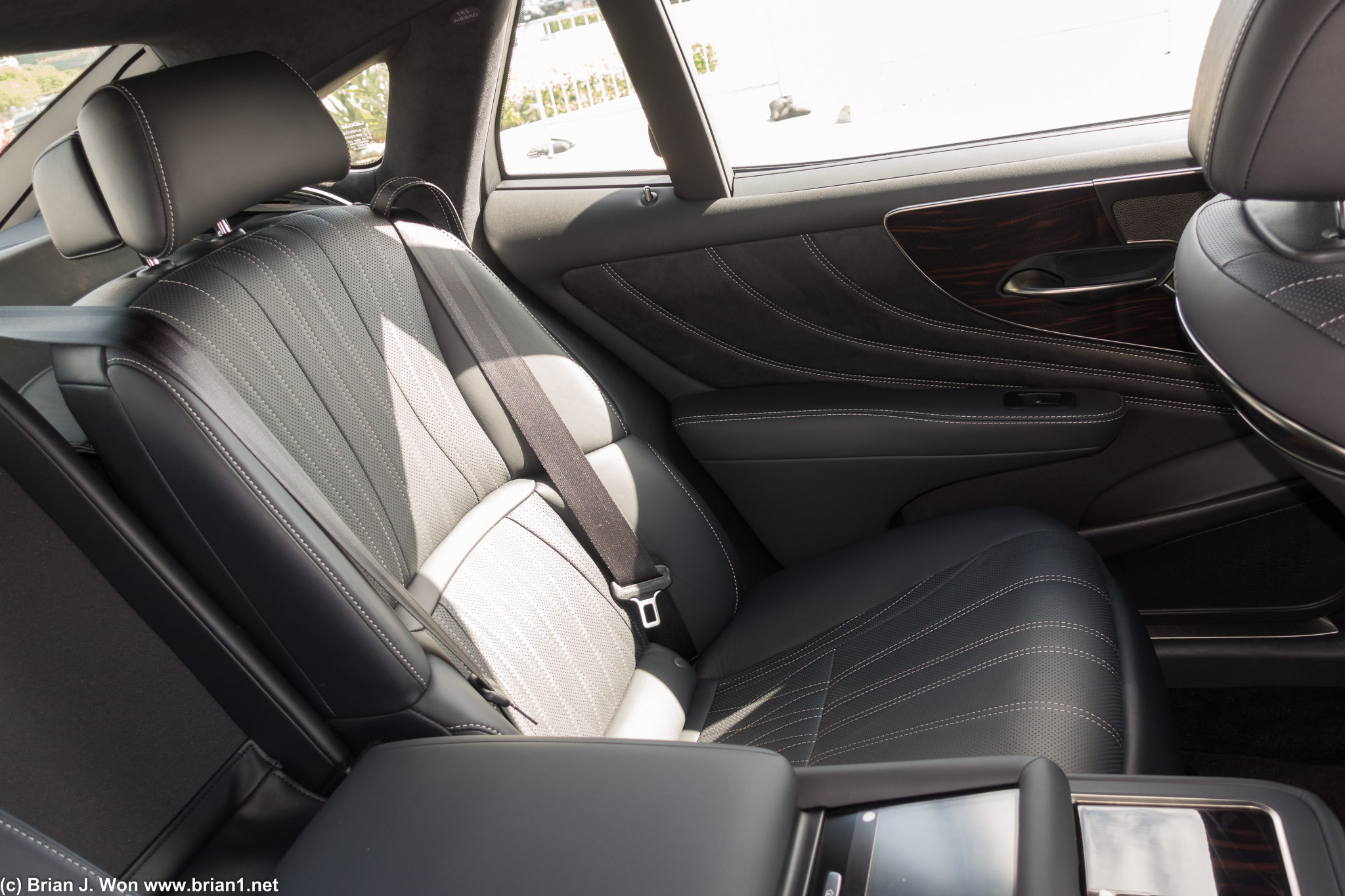 Lexus LS500 back seat.