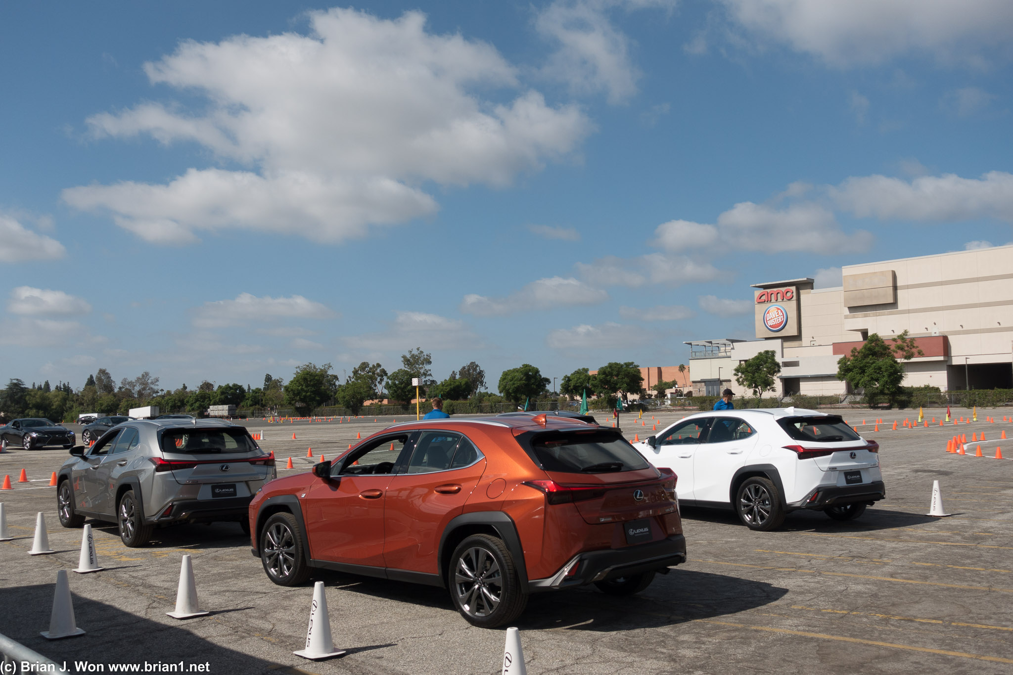Lexus NX200's for the low-speed handling course.