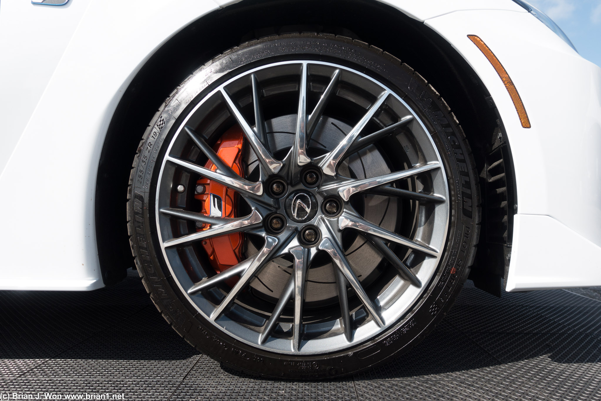 Lexus RC-F front 6-piston Brembo brakes.