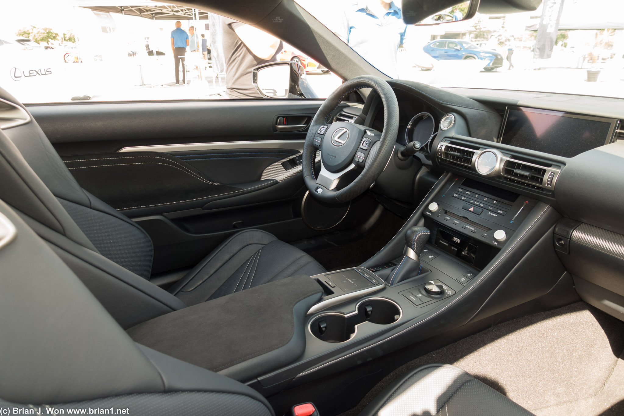 Lexus RC-F interior. Several steps down in quality from the LC.