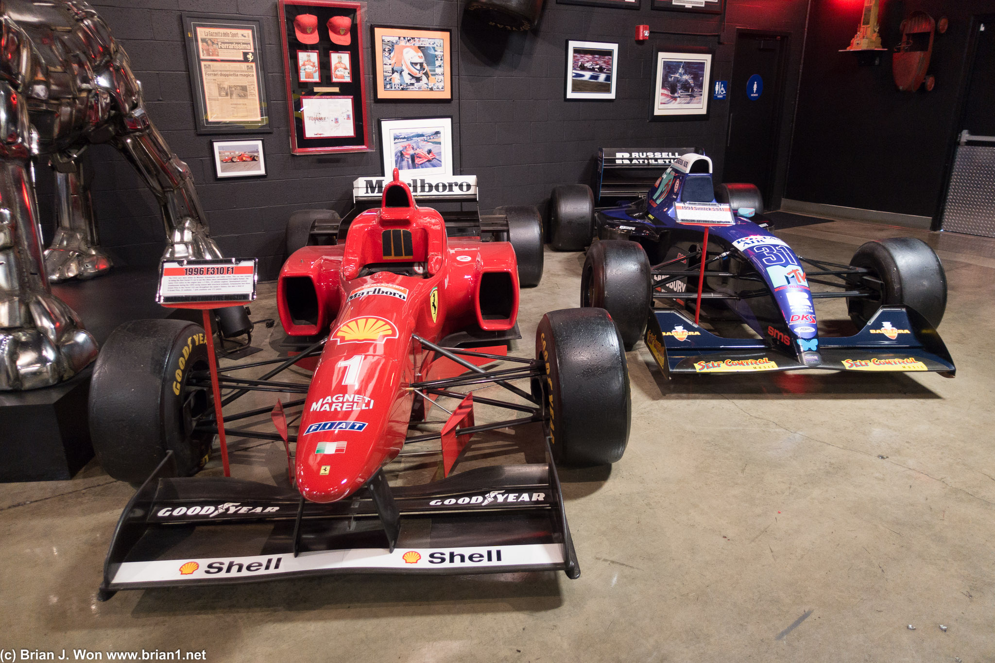 1996 F310 F1 at left.