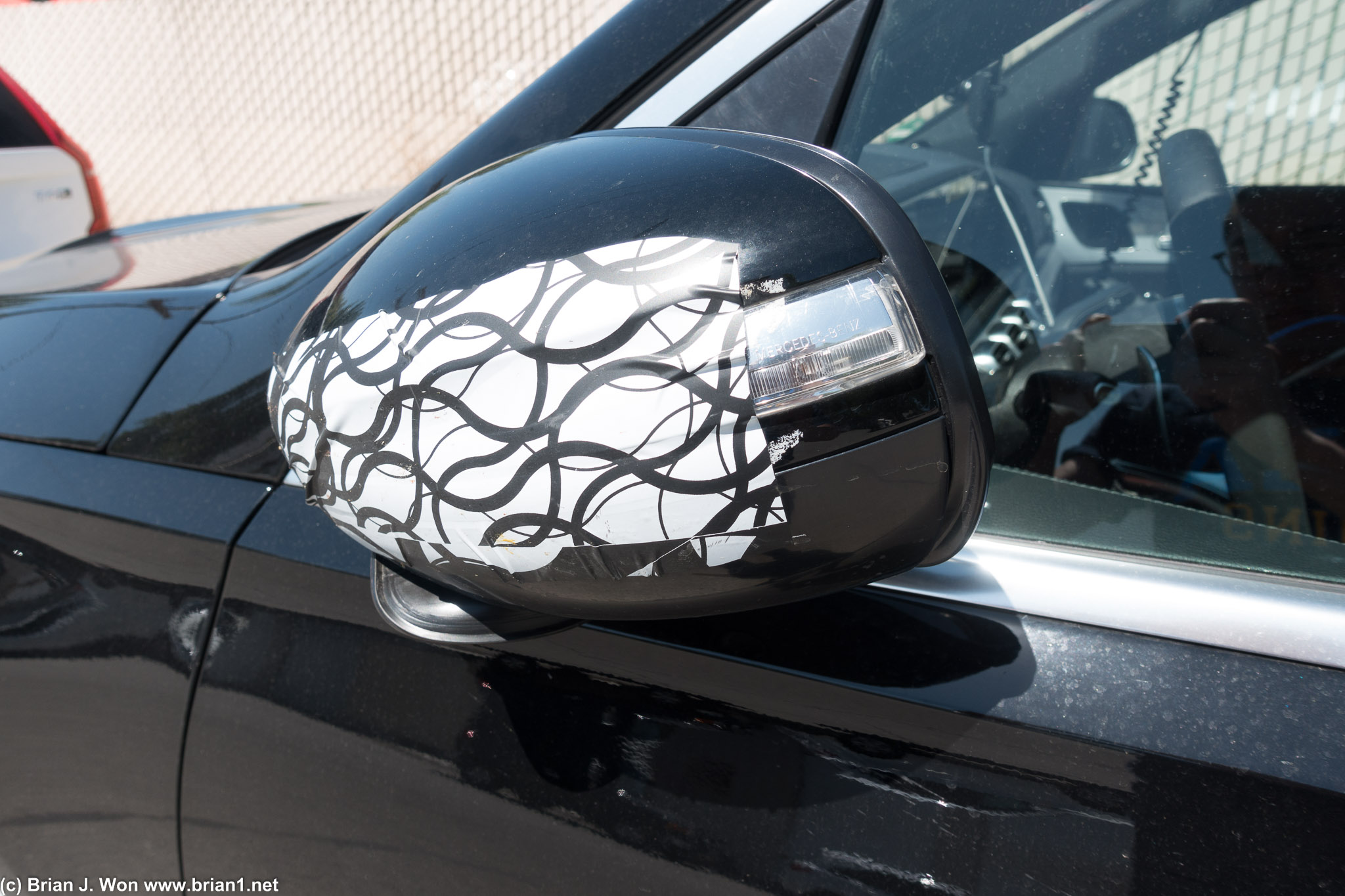Even the mirror turn signals are disguised.